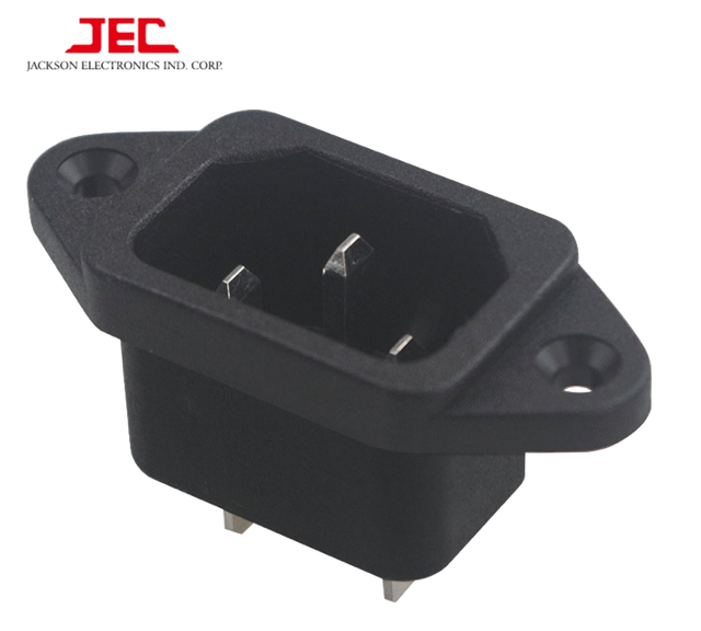 Excellent Quality JEC JR-101 3 Pin Inlet Socket AC Power Male Connector 15A/10A Rated Current 250VAC /CUL/Nylon #66 Housing