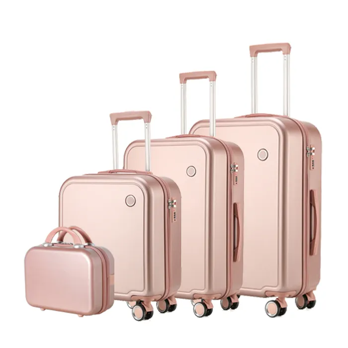 Diseño de moda anticolisión carcasa dura trolley case con 360 ruedas bolsas de viaje equipaje trolley set maleta