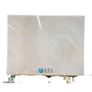 Losas de Mármol Blanco Italiano Translúcido, Ónix Blanco, <span class=keywords><strong>Piedra</strong></span> Ónix Blanco, Mármol Azúcar Afyon con Vetas Rojo-Marrones - Product Image 1