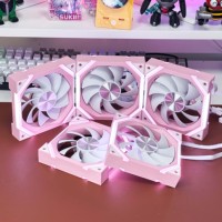 Ventilateurs de PC Gaming Silencieux 120mm Super ARGB Macho Pink Prism 9PRO pour Boîtier PC, Connecteur LED 5V 3 Broches en Plastique – Vente en Gros