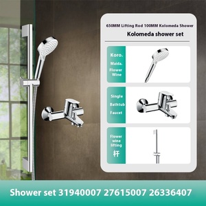 Simple Set Combination Bathtub Rain Shower Head Non-Constant Temperature for Bathroom <b>Mirror</b> Surface Finishing - Product Image 4