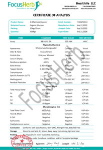 FocusHerb USA Warehouse LA Édulcorant de qualité alimentaire CAS 3458-28-4 99% Poudre de D-Mannose Biologique - Product Image 5