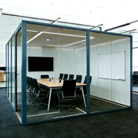 Prix d'usine – Pod de travail insonorisé de haute qualité pour 10-12 personnes, idéal pour les réunions et l'étude, pod de bureau modulaire avec éclairage et mobilier