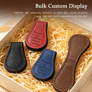 Personalized Laser Engraving <b>Bookmark</b> Blanks PU Leather Magnetic Book Clip 2 Styles Strong Magnet Reading <b>Gift</b> Wholesale - Product Image 5