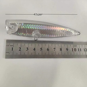 Señuelo de Pesca Popper Flotante de Alta Calidad, Sin Pintar, con Láser, 11cm/14mm, 20g/54g, Directo de Fábrica OEM - Product Image 3