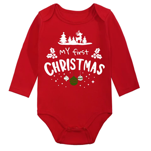 Lindos Trajes <span class=keywords><strong>de</strong></span> Navidad <span class=keywords><strong>de</strong></span> Santa Claus para Bebé, Monos <span class=keywords><strong>de</strong></span> Algodón <span class=keywords><strong>de</strong></span> Manga Larga para Bebés, Cierre con Botones a Presión, Mis Primeros Trajes <span class=keywords><strong>de</strong></span> Recién Nacido, Venta al por Mayor - Product Image 3