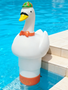Chargeur chimique de <span class=keywords><strong>piscine</strong></span> en forme de cygne élégant avec contrôle de débit réglable pour piscines creusées et hors sol - Product Image 3