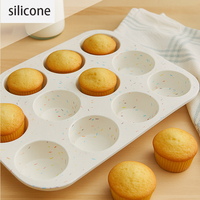 Moule à cupcakes en silicone 1 tasse, qualité alimentaire, antiadhésif, pour muffins, lavage à la main uniquement pour un démoulage facile, outils de bricolage pour la maison
