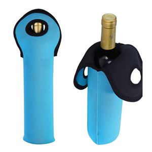 Cheap Custom Logo Printed 750Ml Single Tote Wine Carrier Sleeve Cooler Bag Insulated Thermal Neoprene Wine Bottle Bag - Product Image 1