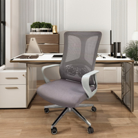 Chaise de bureau pivotante moderne et professionnelle pour la maison, avec dossier en maille réglable en hauteur et roulettes silencieuses