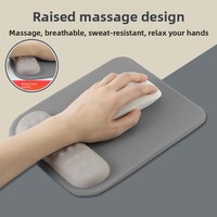 Tapis de souris avec protection du poignet, support ergonomique pour le poignet, sangle antidérapante en mousse à mémoire de forme, support pour le poignet, tapis de souris pour ordinateur