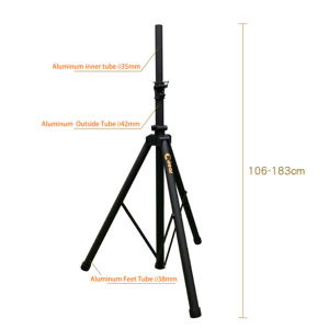 CNBear K-374B-2 Adjustable Professional Pack 6-Foot Aluminum Universal Surround Sound <b>Speaker</b> <b>Stands</b> 50kg Capacity Carrying Bag - Product Image 3