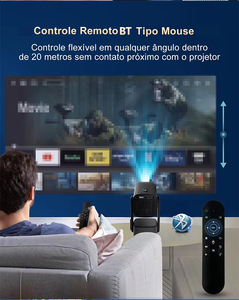 Projecteur J2 Android 11 avec grande batterie, 8K, 180 lumens ANSI, vidéo 4K, Bluetooth intelligent, Wi-Fi, support rotatif à 270 degrés, lampe LED, nouveau modèle - Product Image 2