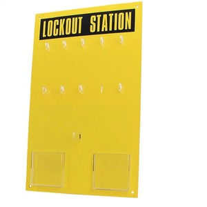 Estación de Bloqueo y Etiquetado Histay His-8723 de Alta Calidad, Montada en Pared, Recubierta de Plástico ABS Amarillo, 300x480mm, Venta al por Mayor, 10 Candados - Product Image 3
