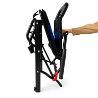 Fauteuil roulant de plage pliable KSW5, gain de place, léger, portable, aide à la mobilité sur le sable, avec pompe et sac de rangement