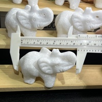 2025 nouveau Design guérison pierre sculpture sculpture Sculpture sculpté à la main blanc Jade cristal éléphant pour la décoration