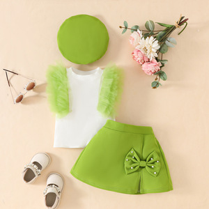 2025 colorato elegante con fiocco top Set abito da principessa per bambine e neonati <span class=keywords><strong>vestiti</strong></span> per bambine 0-3 mesi - Product Image 6