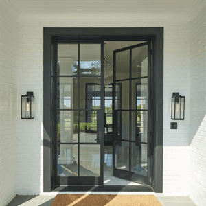 ประตูอลูมิเนียมทรงโค้ง OUNA พร้อมตะแกรงตกแต่ง สไตล์ยุโรปคลาสสิก สำหรับบ้านหรู ทางเข้าหลัก หรือภายใน - Product Image 3