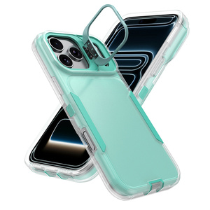 Coque de protection antichoc avec support pour appareil photo intégré pour iPhone 17 16 15 Pro Max, compatible avec les modèles Defender, avec support de maintien et protection arrière symétrique - Product Image 1