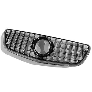 Grille avant de remplacement pour Mercedes-Benz Vito W448, entièrement noire avec bandes argentées, en ABS, 2021-2024 - Product Image 3
