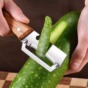 Éplucheur de fruits dentelé à manche en <span class=keywords><strong>bois</strong></span> promotionnel pour pommes de terre, fruits, légumes, asperges, melon d'hiver - Product Image 6