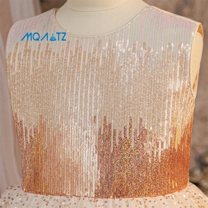 MQATZ Vestito <span class=keywords><strong>da</strong></span> Principessa Soffice con Motivo a Cuori per <span class=keywords><strong>Bambina</strong></span>, Abito Formale con Maniche a Palloncino, Vestito Bianco <span class=keywords><strong>da</strong></span> Festa per Bambine L6136 - Product Image 4