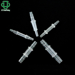 Raccord médical transparent en plastique JU PlasFitting, réducteur à diamètre égal, deux voies, droit, type pagode, à serrage allemand - Product Image 1