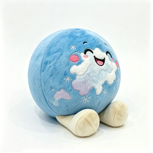 Peluche personalizado de planeta azul helado, peluche de planeta de nieve, lindo peluche de planeta redondo, muñeco de peluche de planeta espacial - Product Image 5