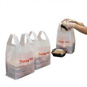 Camisetas de agradecimiento y bolsas de supermercado: 1000 unidades de bolsas de plástico PE termosellables, reutilizables y desechables para pequeños negocios, comida para llevar y venta minorista. - Product Image 1