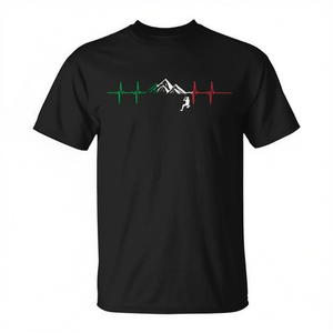 Camiseta italiana Heartbeat Mountaineering Alpinist Rock Climber - Product Image 2