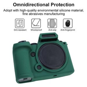 Pour <span class=keywords><strong>Panasonic</strong></span> <span class=keywords><strong>LUMIX</strong></span> <span class=keywords><strong>DC</strong></span>-<span class=keywords><strong>S5</strong></span> II / <span class=keywords><strong>DC</strong></span>-S5M2GK Étui de protection en silicone souple à texture litchi (vert) - Product Image 4