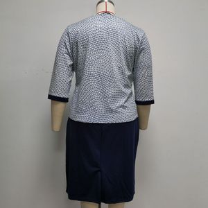 Nuovo Abito <span class=keywords><strong>Elegante</strong></span> da Ufficio per <span class=keywords><strong>Donna</strong></span>, Due Pezzi, Collo Tondo, Stile <span class=keywords><strong>Elegante</strong></span>, <span class=keywords><strong>Vestito</strong></span> a Linea A, Manica Regolare - Product Image 6