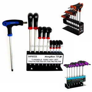 Tùy Chỉnh Ergonomic T Xử Lý Grip Max Mô-men Xoắn 9 Mảnh Thêm Cánh Tay Dài Hex Key Allen Cờ Lê Thiết Lập Cho Xe Sửa Chữa Và Công Nghiệp Sử Dụng