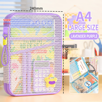 Sac de rangement en maille en forme de L pour documents A4 A5, idéal pour les examens et les livres, vente en gros pour fabricants