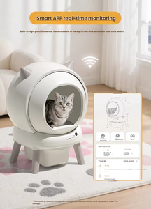 Bac à litière automatique pour chat, bac à litière intelligent pour chat, toilette pour chat à roulettes, grande capacité, télécommande par téléphone portable, ramassage des excréments en un clic - Product Image 4