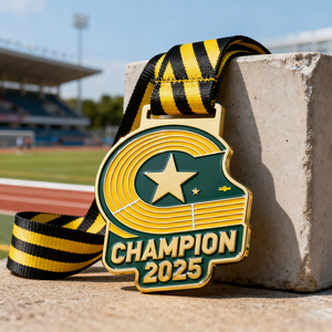 Fabricante de medallas y trofeos de recuerdo de latón, logotipo de medallas personalizado, esmalte suave, deporte, Maratón, cinta de medalla para correr - Product Image 4