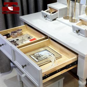 Ensemble de colonnes romaines antiques et anciennes, pieds ronds sculptés, avec tiroirs et miroirs, table de toilette en bois massif - Product Image 6