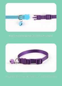 Kalung hewan peliharaan, kerah hewan peliharaan nilon warna-warni berselaput kerah bahan reflektif pola Dot empuk kucing Modern gaya sederhana kerah anjing hewan peliharaan - Product Image 6