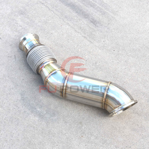 Nouveau Downpipe d'échappement poli miroir SS304 pour B46 <span class=keywords><strong>320i</strong></span> 330i 330ix 330e F22 F23 F32 F34 F36 G20 <span class=keywords><strong>G30</strong></span> - Product Image 2