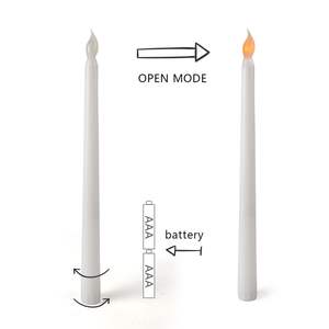 10.8" <b>LED</b> Electronic Candle <b>Lights</b> with 3D Wick <b>Battery</b> <b>Operated</b> Flickering Tall Candlesticks Christmas Home Wedding - Product Image 2