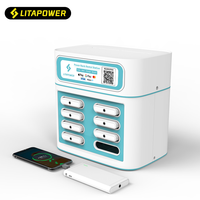 Station de recharge et de location de batteries externes à 8 emplacements avec paiement local pour le chargement de téléphones et les entreprises de location de batteries externes