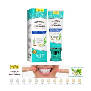 YILEST <span class=keywords><strong>Dentifrice</strong></span> à la menthe et à la noix de coco sans fluor 120g Nettoyage des <span class=keywords><strong>dents</strong></span> Renforcement Blanchiment - Product Image 1