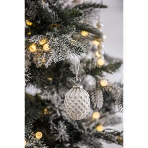 Adorno de Bola de Navidad de Cristal, Decoración Colgante Clásica para Árbol, Fiestas, Proyectos de Manualidades, Hecho a Máquina, Blanco - Product Image 3