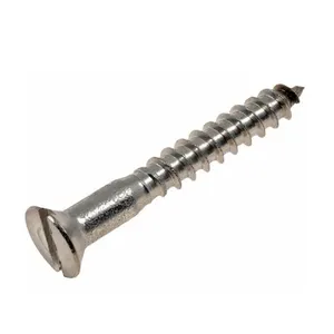 4.2mm Stainless Steel SS SUS AISI ANSI 304 316 316L A2 A4 A2-70 A2-80 A4-70 A4-80 Slotted Countersunk CSK Head Wood Screw DIN97