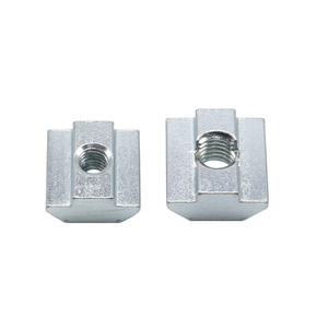 Écrou en T coulissant M6 en acier au carbone nickelé, plat, pour l'industrie lourde, filetage <span class=keywords><strong>à</strong></span> <span class=keywords><strong>gauche</strong></span> - Product Image 3