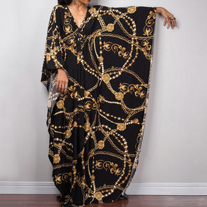 Robe Africaine pour Femme <span class=keywords><strong>D</strong></span>écontractée Maxi Caftan Imprimé Tenue de Plage Robe de <span class=keywords><strong>Soleil</strong></span> de Vacances Cache-Maillot Blouse pour Femme - Product Image 4