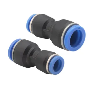PG 4mm 6mm 8mm 12mm 14mm M5 1/2 To 3/4 Smc Type Push Pneumatic Metal Fittings For Water Tubes