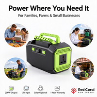 Station d'alimentation solaire portable 12V 200W pour extérieur avec ports AC, DC, USB et lampe torche