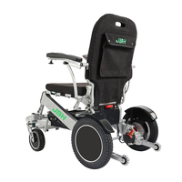 Fauteuil roulant électrique en aluminium léger et luxueux, pliable en 3 secondes, fourni directement par l'usine JBH, avec une capacité de 200 kg