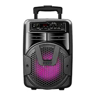 8 Inch Speaker Outdoor Portable trolley Speaker DJ Speaker System Subwoofer Sound Box With LED Light